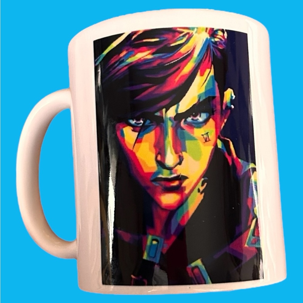 Vibrant Multicolor Arcane Jinx and Vi 15oz Art Mug